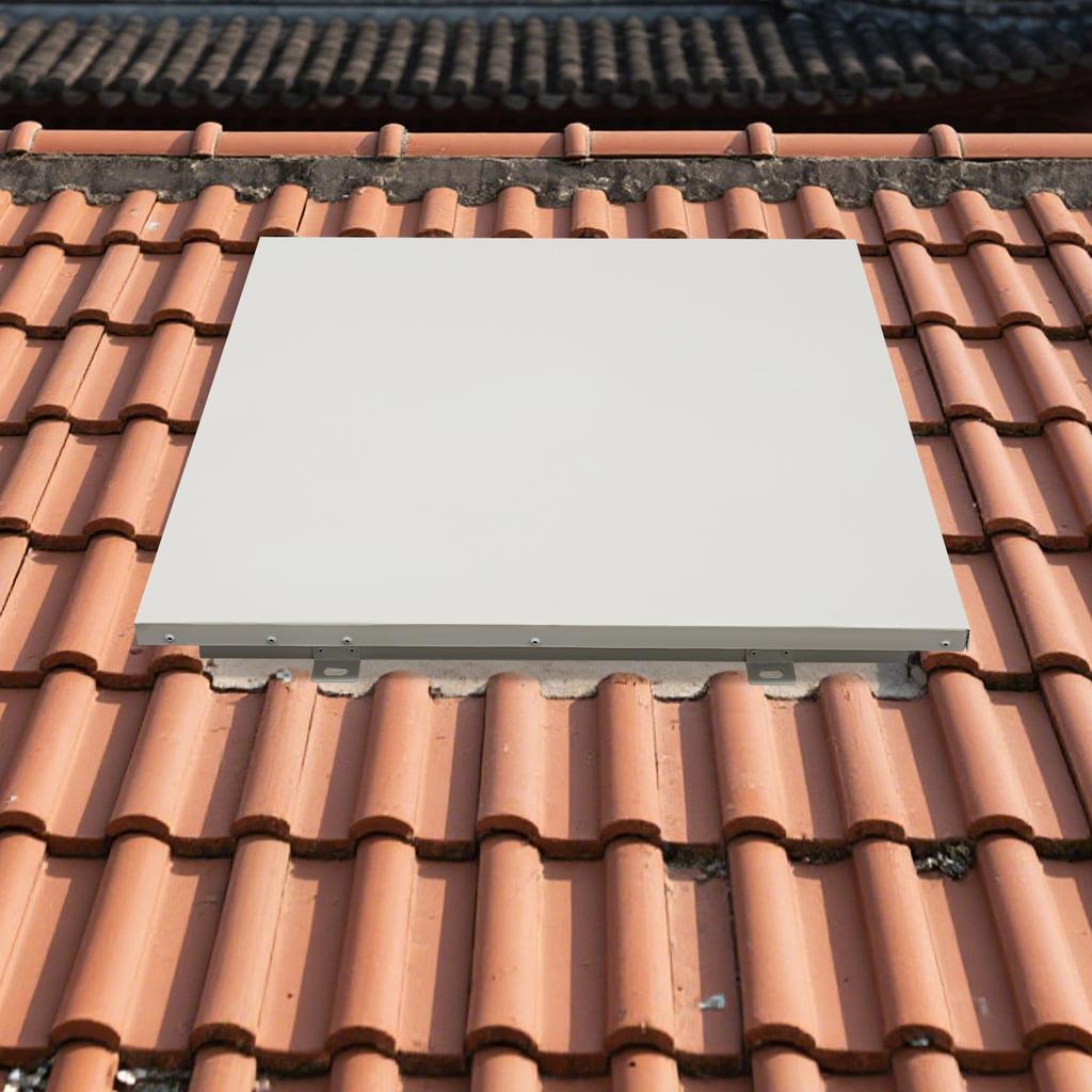 Premium White Roof Access Panel, 21.6x21.6 Inch (55x55cm) Square Roof Hatch Door with 90-Degree Opening & 110 lbs Load Capacity