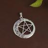 Moonstone Pendant, Moon Star Silver Pendant, Silver Charm Jewelry, 925 Sterling Silver Handmade Jewelry Ap7117