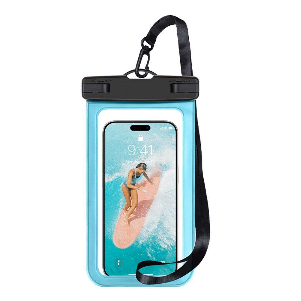 IPX8 Waterproof Phone Case with Lanyard Touchscreen Photograph Cellphone Dry Bag for Beach Cruise Essentials PVC Transparent 5