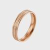 Кольцо из розового золота 2025 года с матовым покрытием — простой корейский стиль для студенток из титановой стали