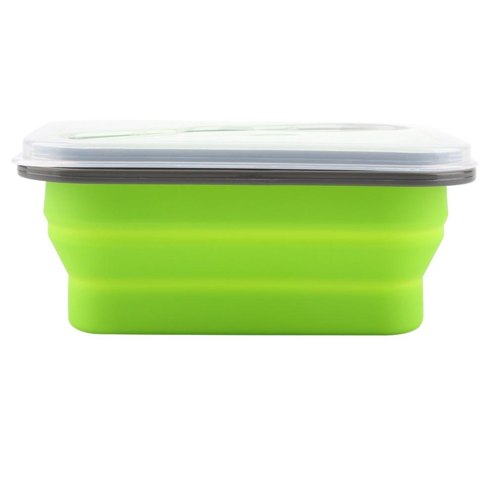 Silicone Collapsible Lunch Box 600ml Portable Storage Bowl For Outdoor Travel