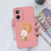 Case For OPPO Realme 2 5 6 7 8 Pro 9i Realme 9 10 Pro+ Luxury Liquid Silicone Soft TPU Couple Case Flower A-Z Letters For Realme Fundas Coques Bumper