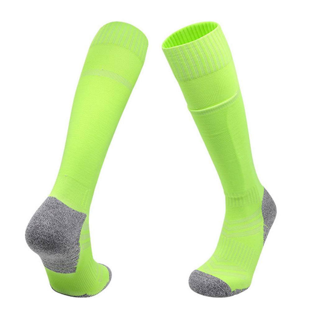 Long Soccer Socks with Shin Guard Support, Mens Knee High One-Piece Football Socks, Training Socks