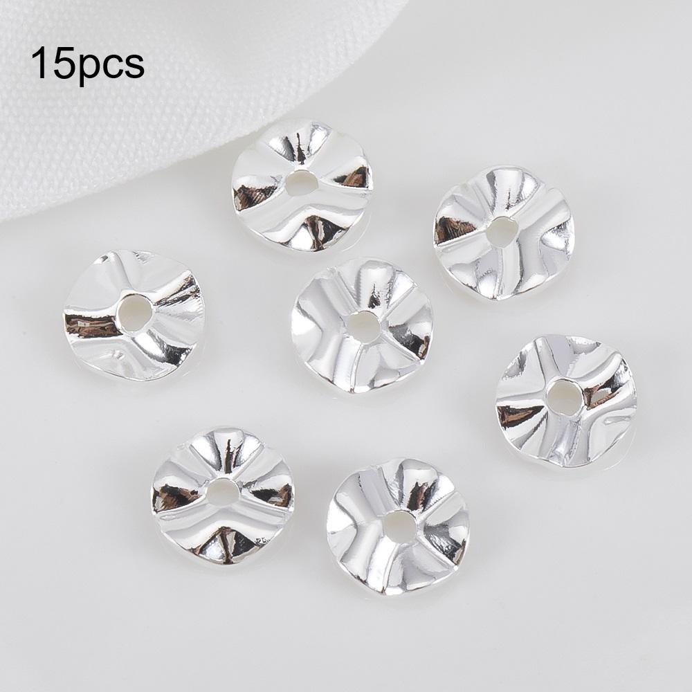10pcs 15pcs 20pcs 18K Gold Plated Leaf Flower Bead Caps Bracelet Necklace Crafts Round Bead Cap DIY Jewelry Making Accessories