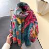 Warm Cashmere Scarf Women Shawl Floral Print New Wraps Luxury Thick Blanket Winter Bufanda Pashmina Female Travel Poncho Stoles