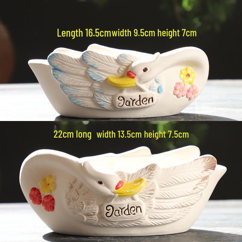 Мультяшный грубый керамический большой керамический горшок для суккулентов в стиле книжки с картинками