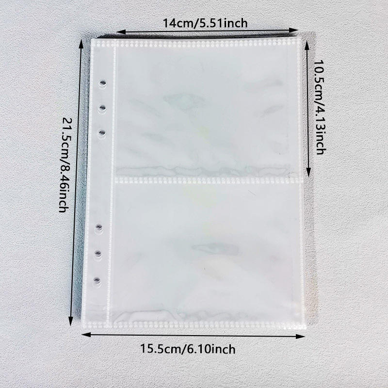 Обложка для блокнота на кольцах формата A5/A6, сменная, 25 листов, прозрачные протекторы для внутренних страниц планера