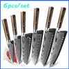 6pcs/set Damascus Kitchen Knife Set Kitchen Knife Chef Knives Japanese Knife Stainless Steel Knife