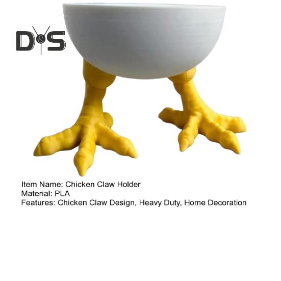 Фарфоровый держатель в виде куриной лапки, 3D-печатная белая статуэтка в виде куриных лапок, скульптура для домашнего офиса, книжной полки, украшения для рабочего стола, орнамент