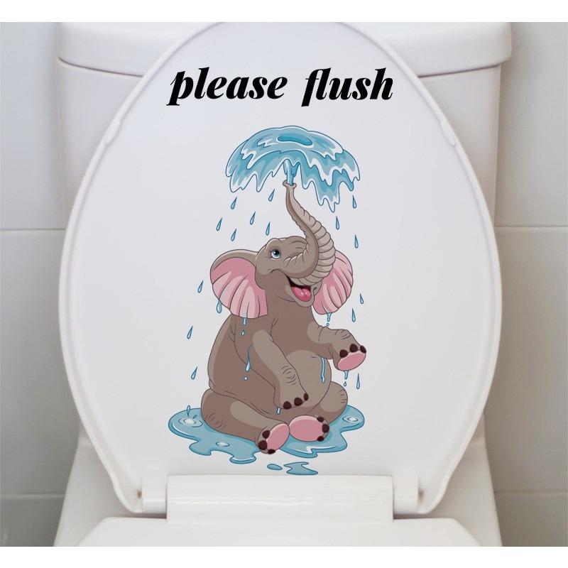 Креативная реалистичная 3D наклейка на унитаз с милым котом Vision, забавная наклейка с изображением животных для ванной комнаты, декор крышки унитаза, самоклеящаяся ПВХ, водонепроницаемая картина