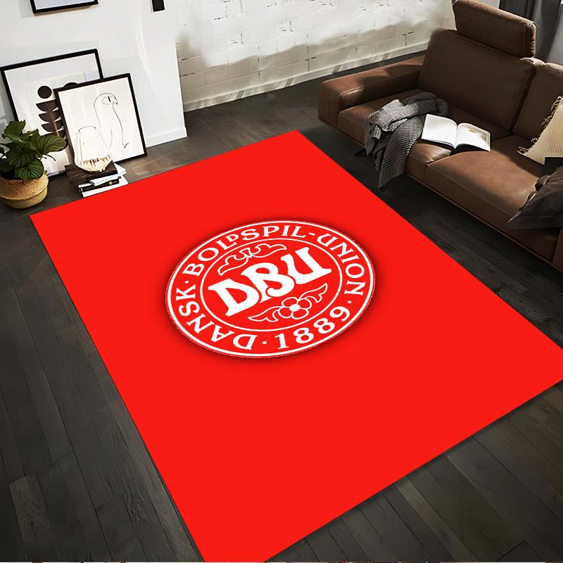 Red DBU Logo Design Rug Non-slip rug suitable for living room and bedroom sofas