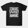 Мужская черная футболка с принтом Straight Outta Hawkins (Вариант) Футболка из хлопка с принтом на бумаге без резки