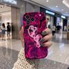 Pink Swirl Demon Girl Wavy Edge Phone Case For iPhone 16 15 14 Pro Max 13 12 11 Mini XR XS SE 2020 7 8 Plus Air Cover