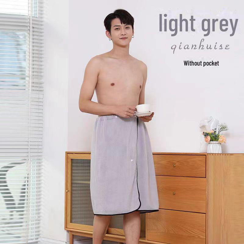 Большое мужское банное полотенце и юбка — впитывающий, плотный и не оставляющий волос халат для взрослых