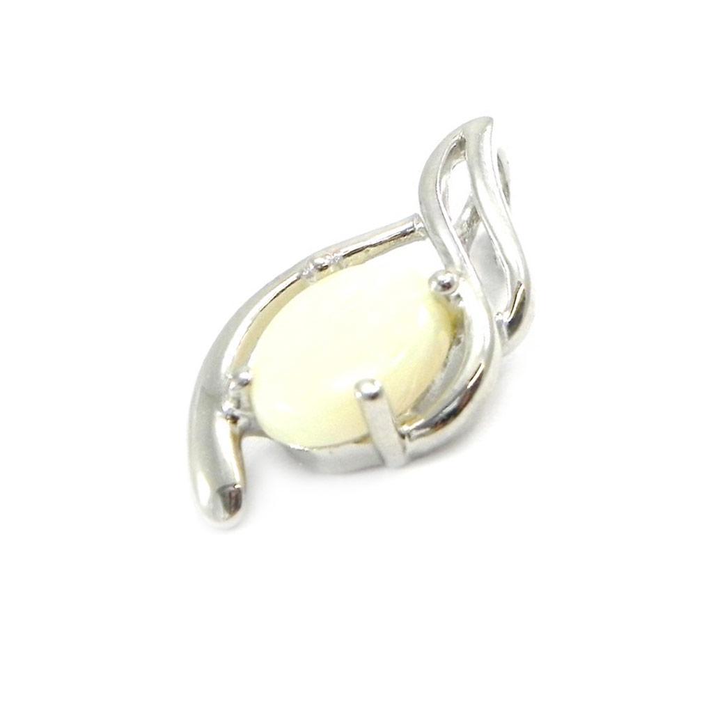 Les Trésors De Lily [I2617] - Серебряный кулон Artisan 'Goddess Opal' серебристо-белый (родиевое покрытие) - 20x11 мм