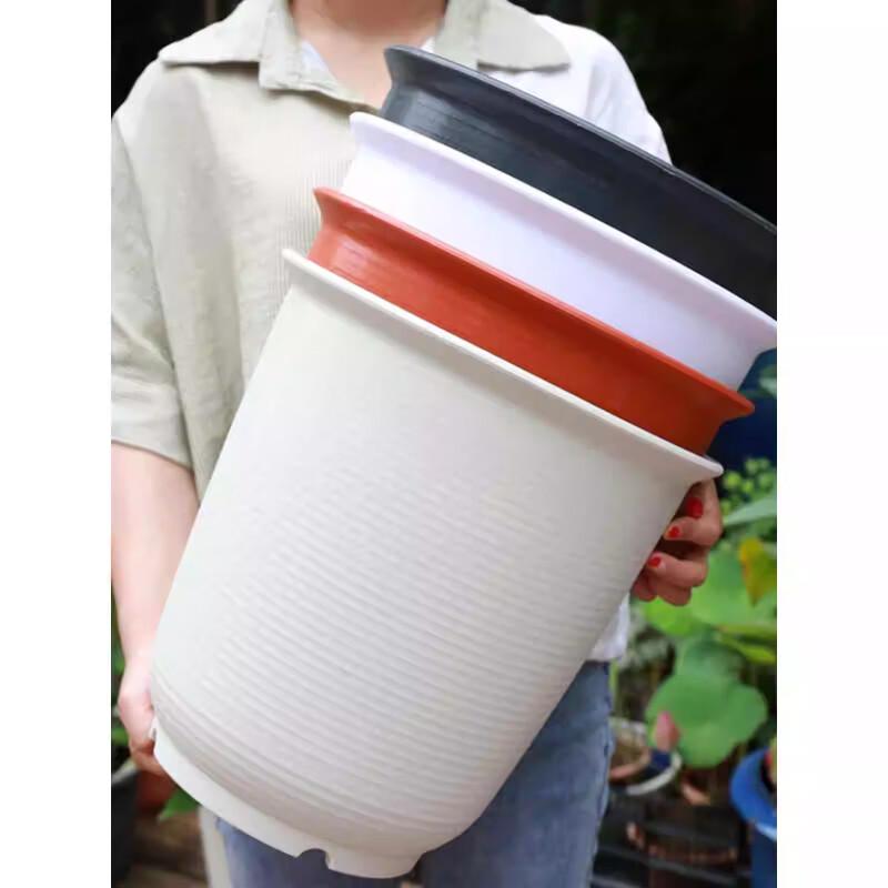 Full Garden Red Imitation Ceramic Plastic Planter