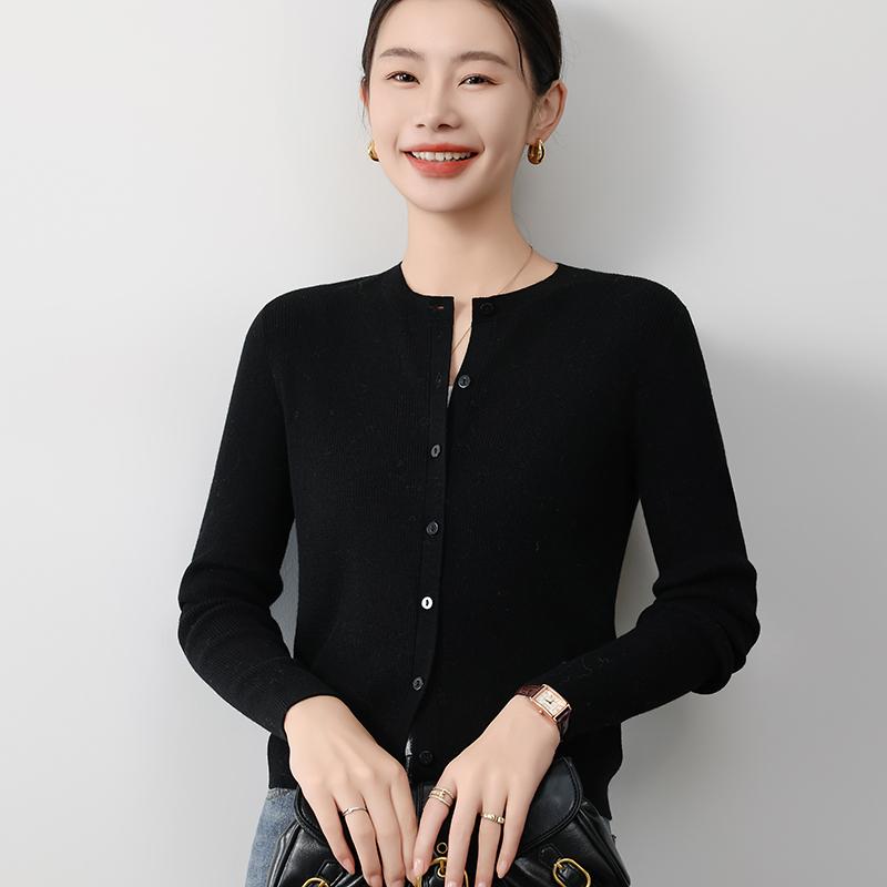 Женский легкий кардиган из 50% шерсти и 50% шелка Mulberry — универсальный трикотаж на все 4 сезона для комфорта и стиля в любое время года