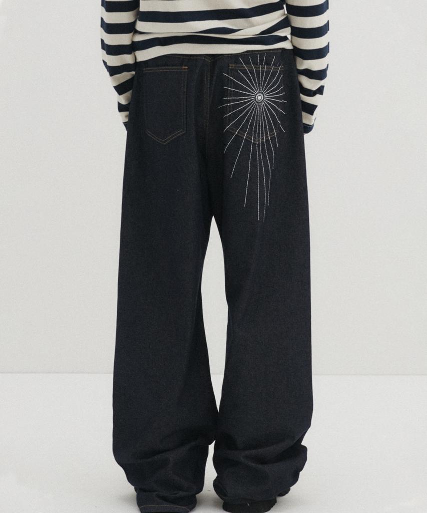 DNSR Spider Stitch Indigo Denim Pants