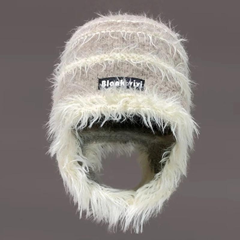 New Winter Dandy Hat Earflap Beanie Hat Fashion Keep Ear Warm Hats For Women Streetwear Multicolour Fur Hats For Girl