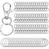 100PCS Gold Swivel Clasps Lanyard Snap Hooks with Key Rings, Key Chain Clip Hooks Lobster Claw Clasps for Keychains Jewelry DIY Crafts