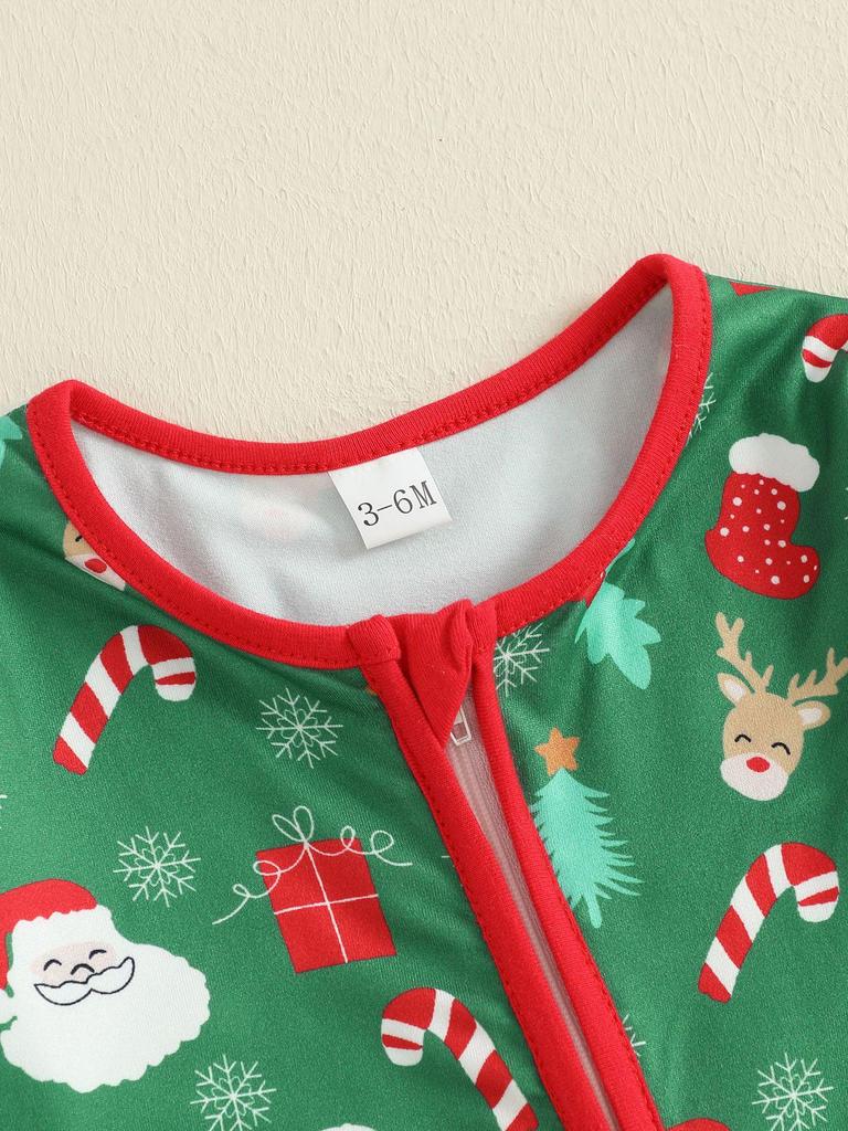 Autumn Baby Romper: Christmas Zipper Long-Sleeve Suit for Crawling & Outings