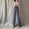 Ice Silk Wide-legged Pant Women's Summer High-waisted Drape Cool Dragging Straight Trousers Casual Thin Sun Trousers