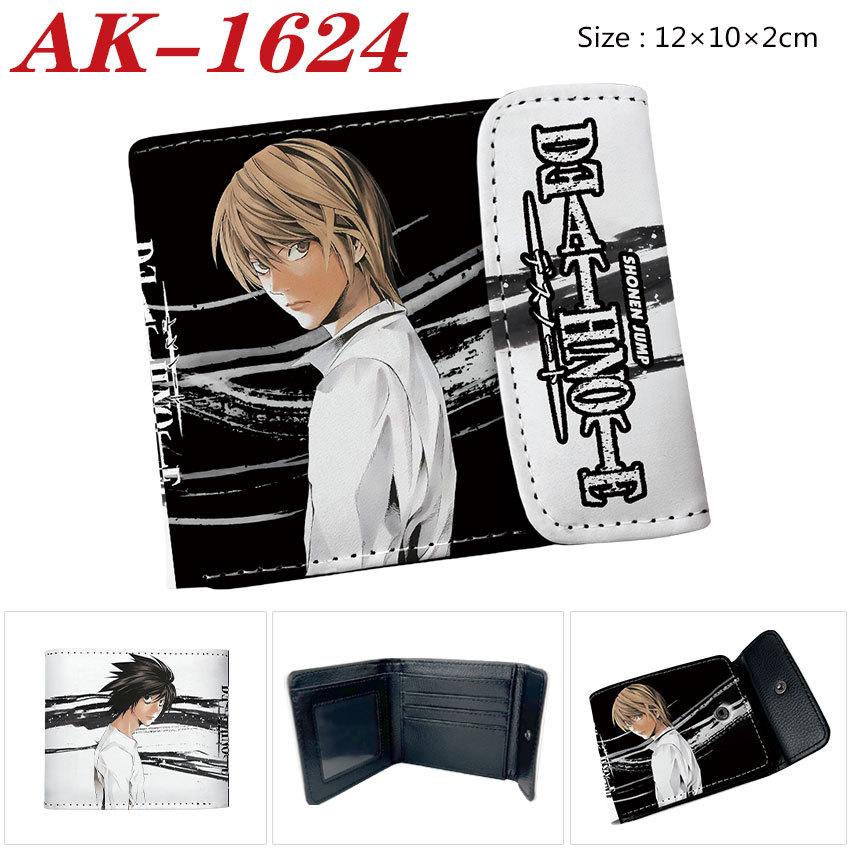 Death Note Anime Wallet Short Fold Snap Closure Wear-Resistant Large Capacity Card Holder Coin Purse