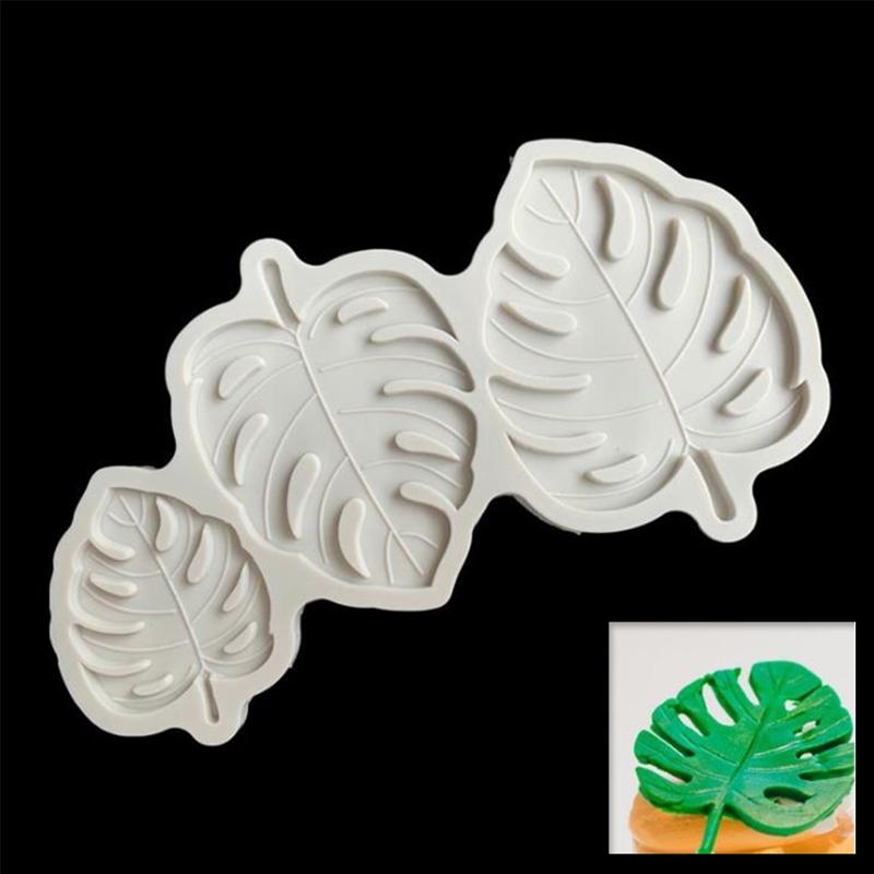 Форма для помадки, форма для торта, листья растения, листья монстеры, шоколад, силикон для выпечки, сделай сам