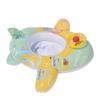 Baby Pool Float with Safety Seat Steering Wheel Cartoon Airplane Shaped Inflatable Swimming Ring for Kids Pool Swim