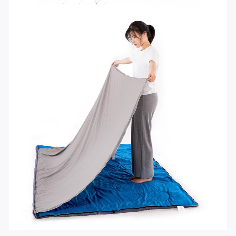 Двойной спальный мешок для пары, расширенный и утолщенный для теплого наружного спального мешка для кемпинга, домашнего обеда, отдыха для взрослых, двойной хлопковый спальный мешок