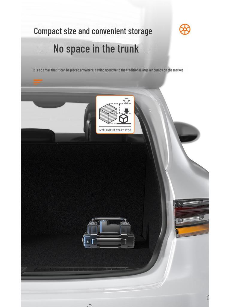 12V High-Power Dual Cylinder Portable Car Tire Air Pump