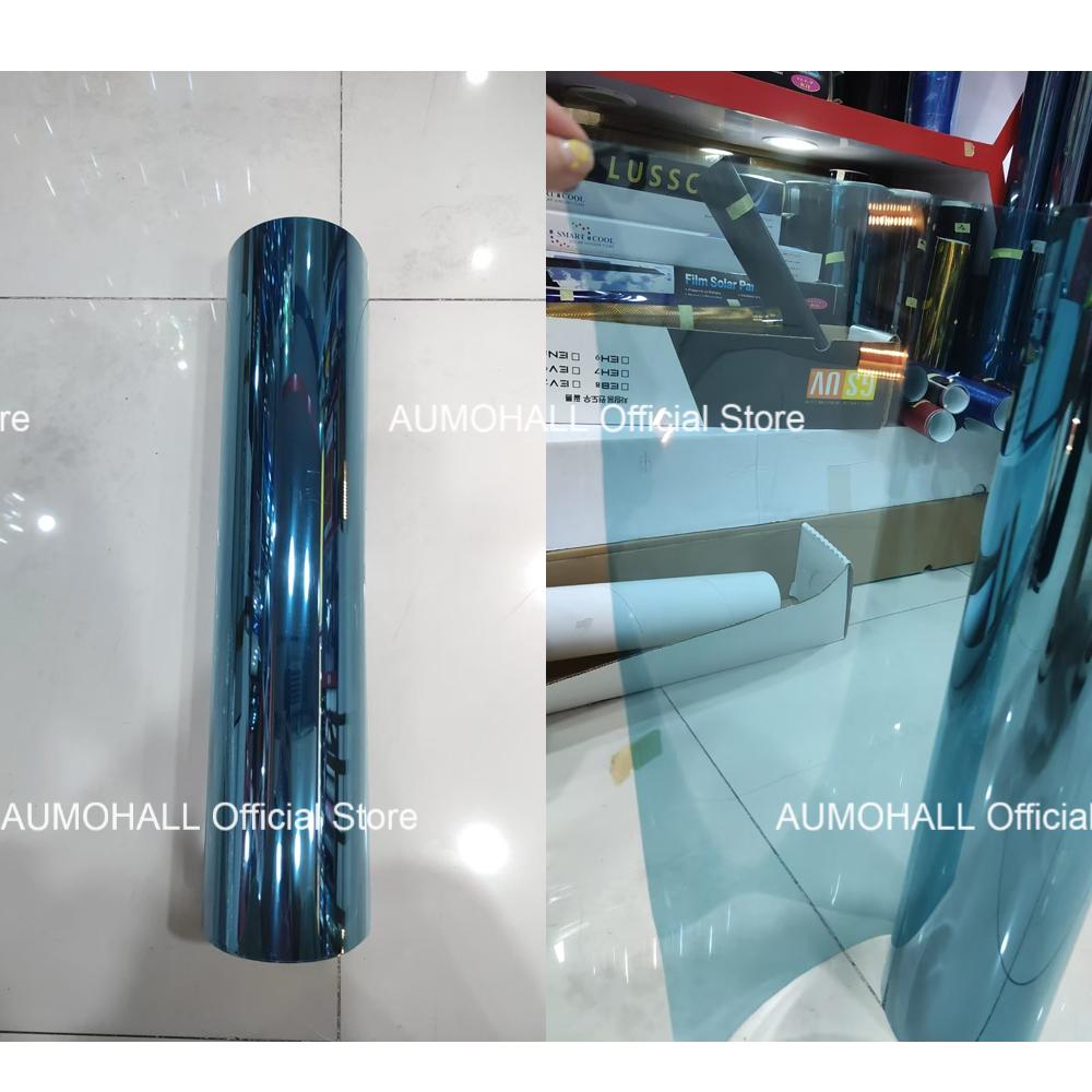 50x300 см VLT 68% Deepskyblue тонировка боковых окон автомобиля, ПЭТ пленка для тонировки окон наклейка УФ-блок солнцезащитная фольга рулон