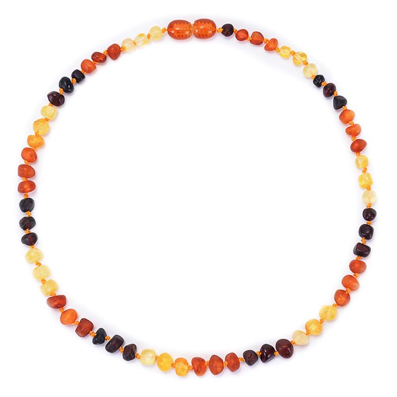 Ожерелье из Балтийского Янтаря Настоящее для Сырого Неполированного Янтаря Ожерелье для Прорезывания Зубов Детские Бусины Украшения Подвески Подарок для Мальчиков G