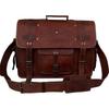 18-дюймовые винтажные компьютерные кожаные сумки-мессенджеры для ноутбуков для мужчин, кожаный портфель, сумка на плечо, мужская и женская сумка (коричневый)