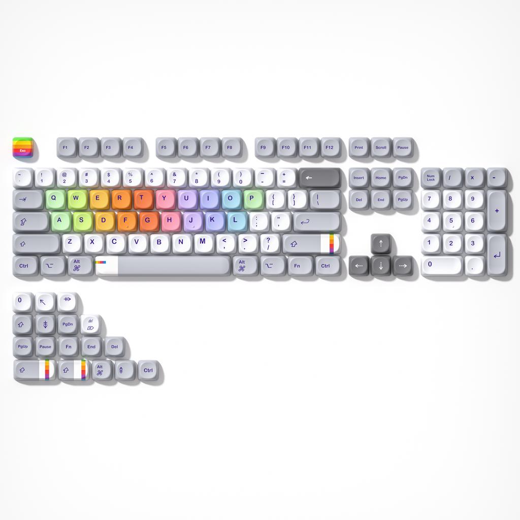 Xiaomi 132 Keys Green 5 Sides Dye Sublimation PBT Keycaps Cute MOA Profile Keycaps for Cherry Gateron MX Switches Mechanical Keyboards