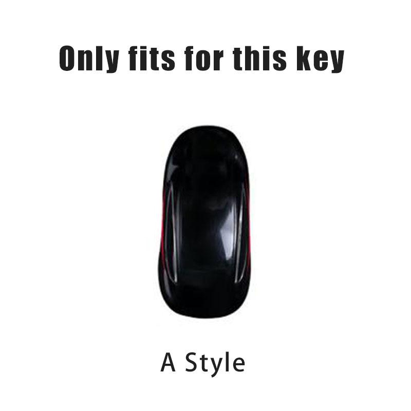 ALS1 Car Smart Key Case Cover Full Protection TPU Soft Shell Keychain Pendant For Tesla Model 3 Model S Model Y Auto Logo Accessories