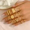 Wind Geometric Line Design Ring Jewelry Set Versatile High-end Ring Design Open Ring Women