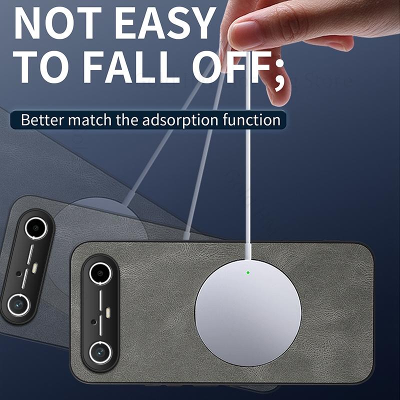 Для Magsafe Магнитный Беспроводной Зарядный Чехол Для Tecno Spark Go Slim 5G PU Кожа Противоударный Чехол Для TECNO Camon 40 30 Pro 5G
