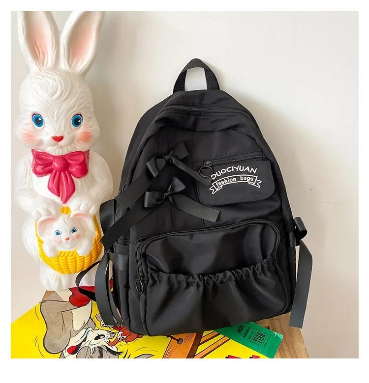 1 Pcs New Fresh and Sweet Middle School Bag High Capacity Korean Junior High Student Girl Backpack