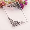 3D Embossed Folder for DIY Relief Craft Making Corner Flower Pattern Background Greeting Card Scrapbooking No Stamp Metal Cutting Die