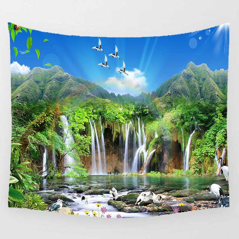 Водопад красивый узор настенный художественный гобелен прямоугольный настенный гобелен настенная роспись гобелен Настенный декор домашний декор гобелен
