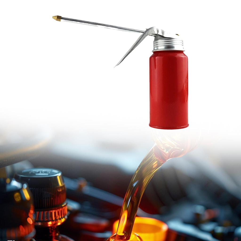Metal Oil Can with Spout,High Pressure Hand Pump Oiler Portable Car Oiler,Oil for