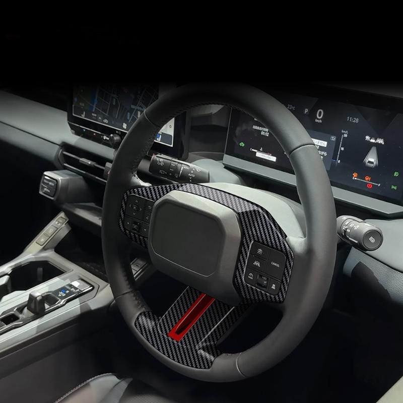 Car Steering Wheel Button Frame Cover Trim For Toyota RAV4 RAV 4 2026 ABS Carbon Fiber Pattern Interior Accessories