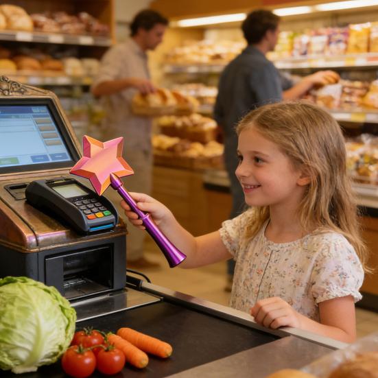 Выдвижная Звездная Палочка для Tap-to-Pay, Напечатанная на 3D-принтере, Волшебная Контактная Платежная Палочка, Оригинальный Держатель для Кредитных Карт в Стиле Волшебника для Взрослых