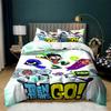 Teen T-itans Go Duvet Cover Set 3pcs Lightweight Bedding Set for All Season Soft Comfortable Quilt Cover with Pillowsham