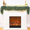 180/270CM Artificial Pine Needle Garland UV Resistant Christmas Norfolk Pine Rattan Fake Greenery Vine Mantle Porch Indoor Outdoor Decoration