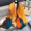 Silk scarf women's new beach silk scarf sunscreen large shawl yarn Sanya seaside shawl scarf summer