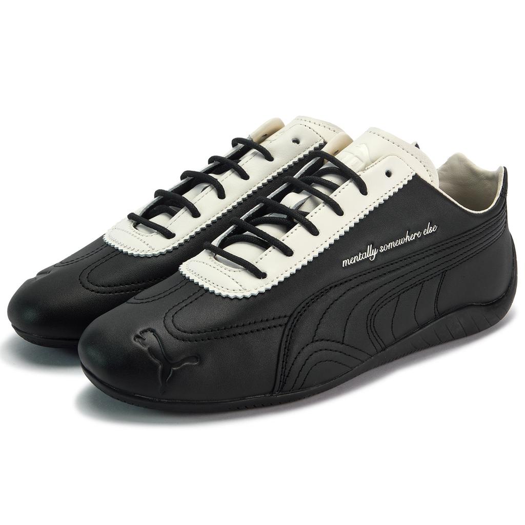 PUMA x Noafterno Speedcat Top Grain Cow Leather Low top Casual Shoes Unisex Black White 404267-02