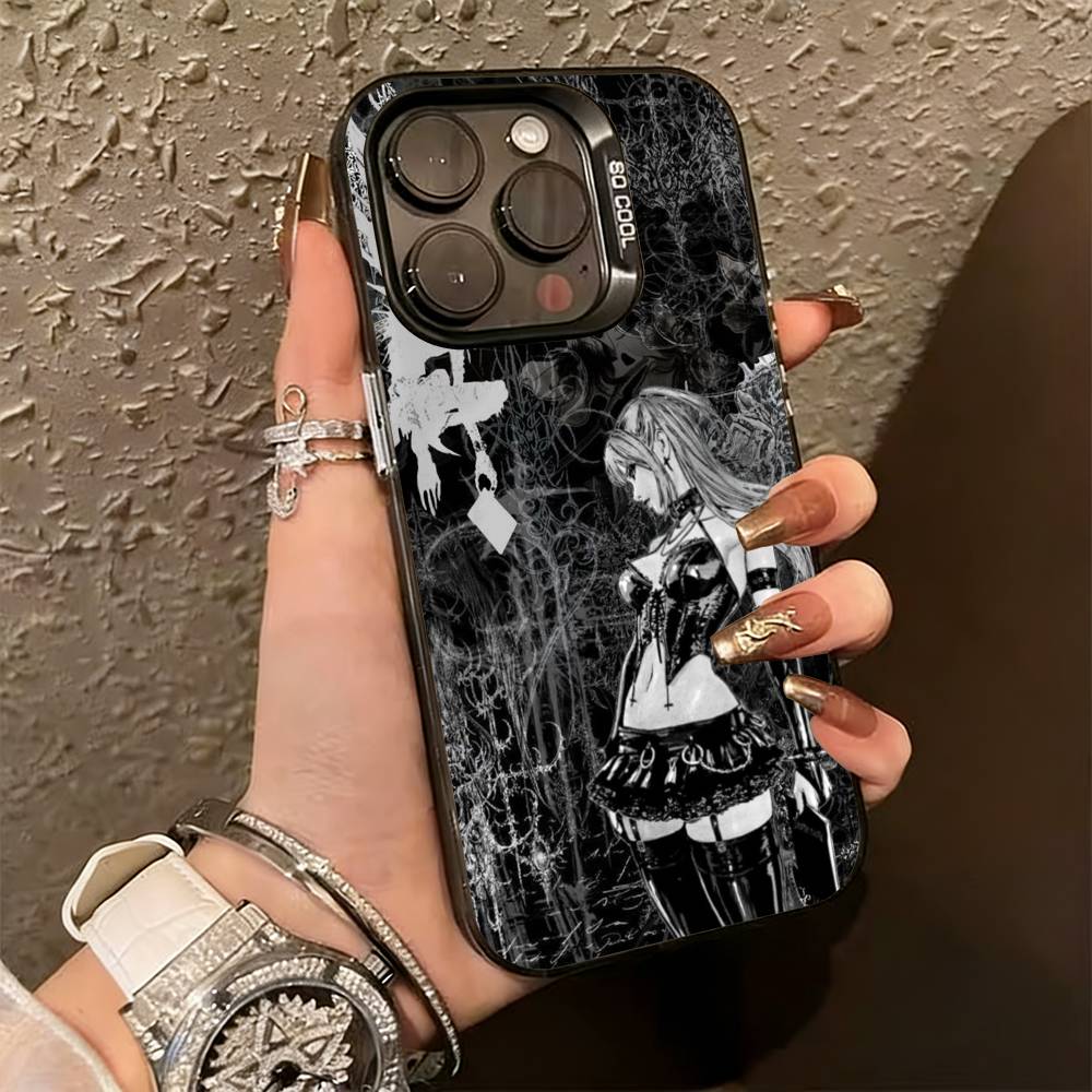 Чехол для телефона D-Death N-Note Миса для iPhone 17,16,15,14,13,12,11 Plus,Pro Max,XS, Цветной Серебристый Черный Чехол