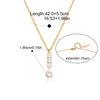 Yori Waterproof Stainless Steel White Teardrop Cubic Zirconia Pendant O-chain Necklace Fashion Jewelry Bijoux Femme